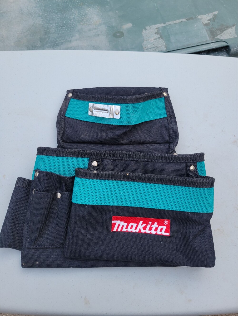 Makita black and teal tool belt tool pouch